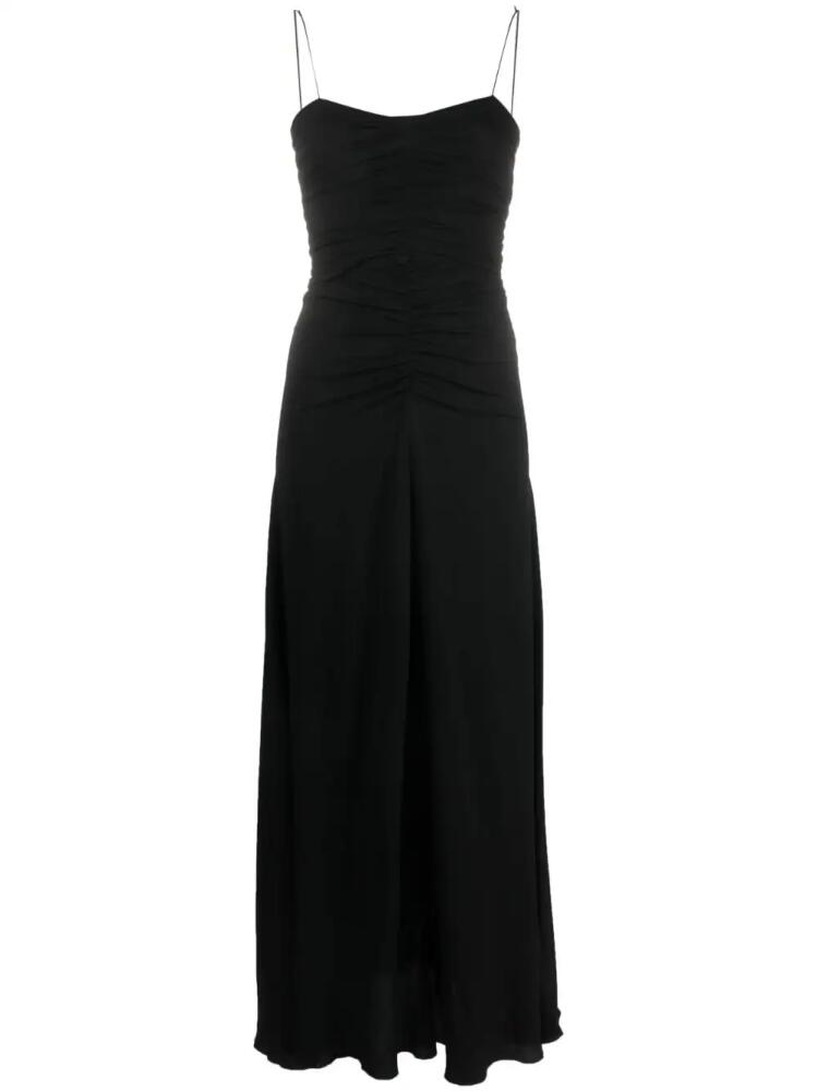 Forte Forte ruched flared maxi dress - Black Cover