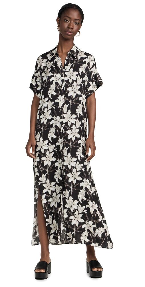 alice + olivia Edyth Maxi Tie Belt Dress Stargazer Black Cover