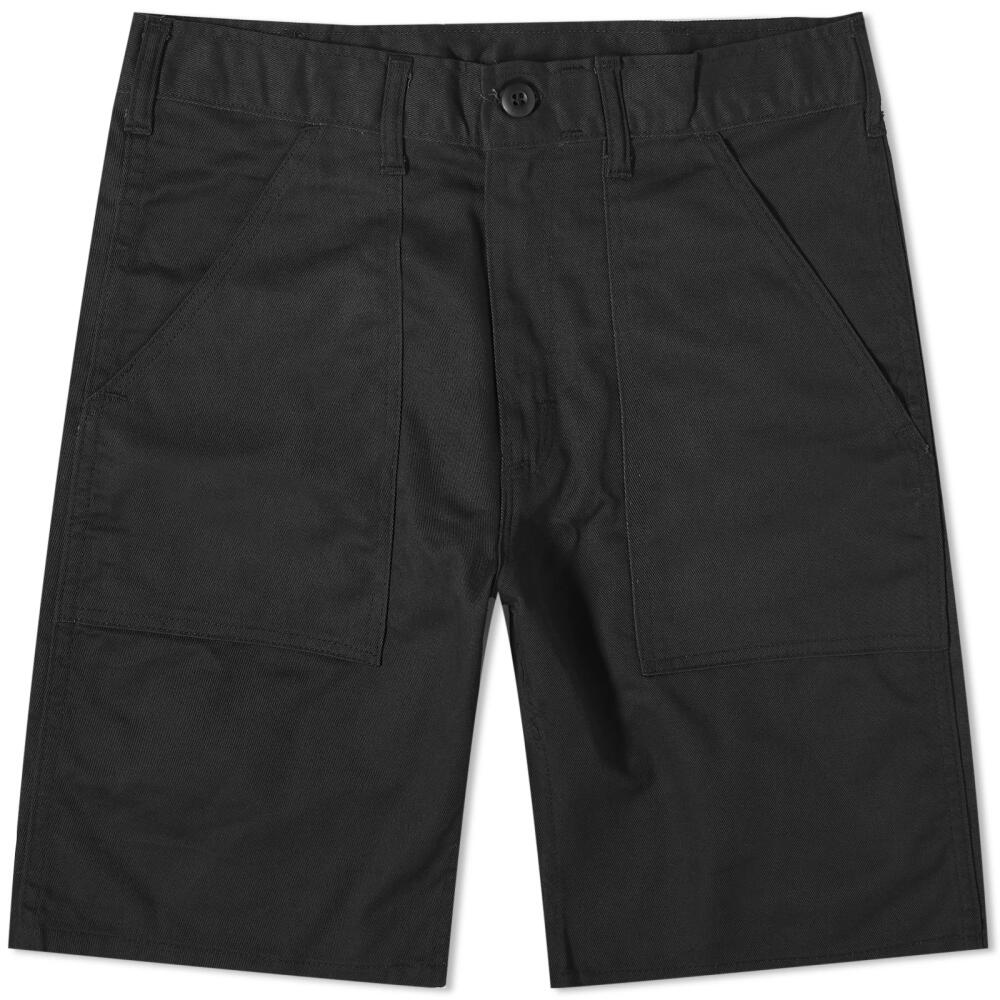 Stan Ray Men's Fatigue Shorts in Black Twill Cover