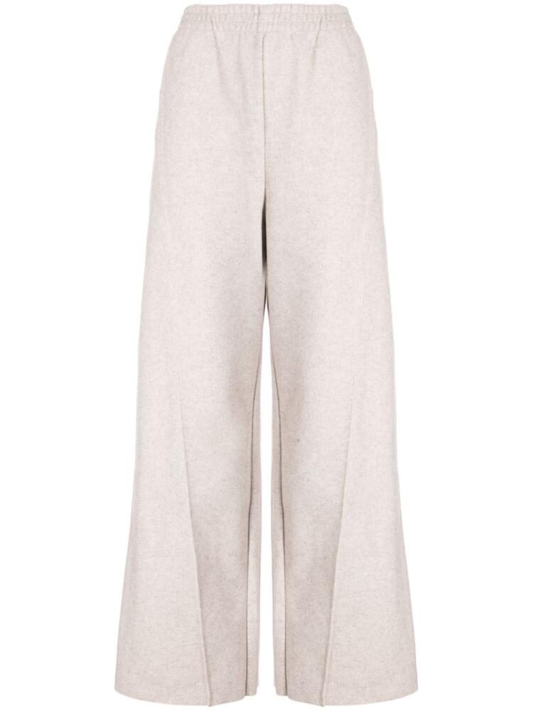 tout a coup high-waisted wide-leg track pants - White Cover