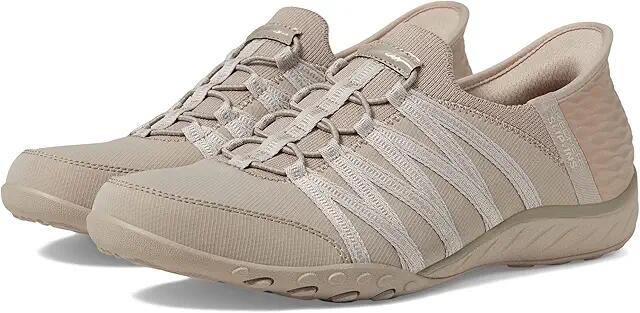 SKECHERS Breathe Easy - Roll With Me Hands Free Slip-Ins (Taupe) Women's Shoes Cover