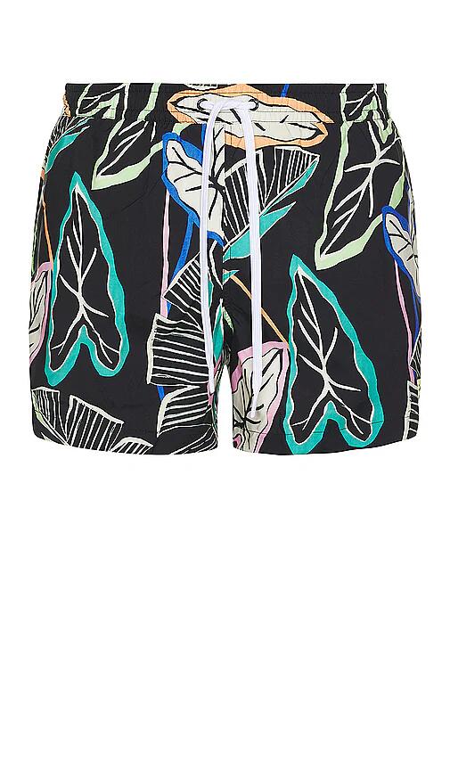 Duvin Design Neon Palm Swim Short in Black Cover