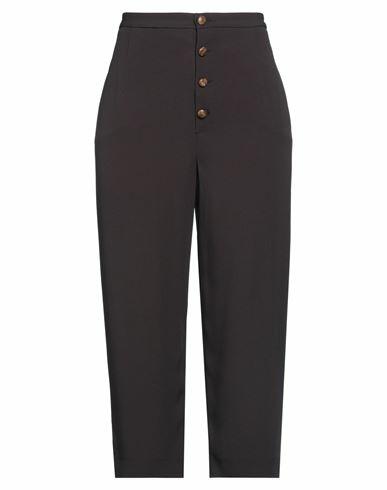 Jejia Woman Pants Dark brown Acetate, Viscose Cover