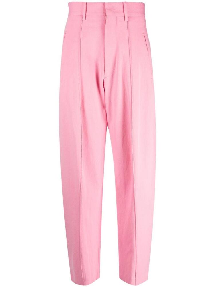 ISABEL MARANT high-waisted tapered-leg trousers - Pink Cover