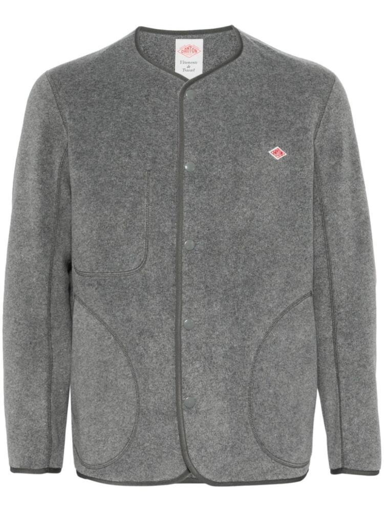 Danton logo-appliqué fleece jacket - Grey Cover