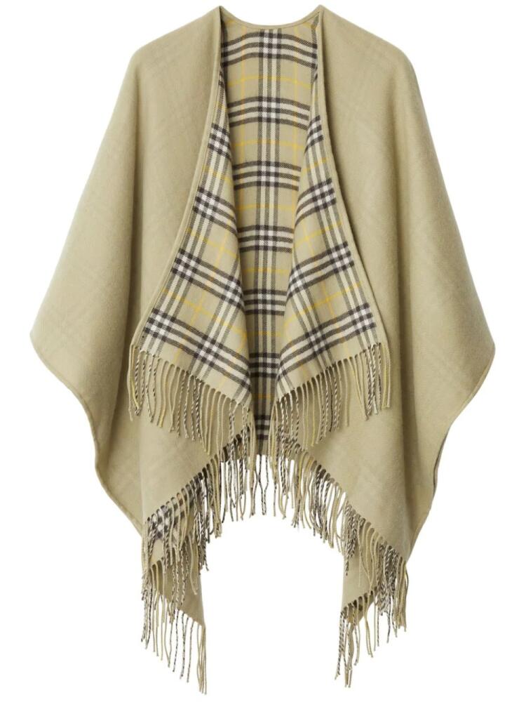 Burberry Vintage Check reversible wool cape - Neutrals Cover