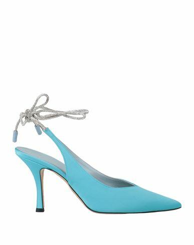 Ovye' By Cristina Lucchi Woman Pumps Turquoise Textile fibers Cover