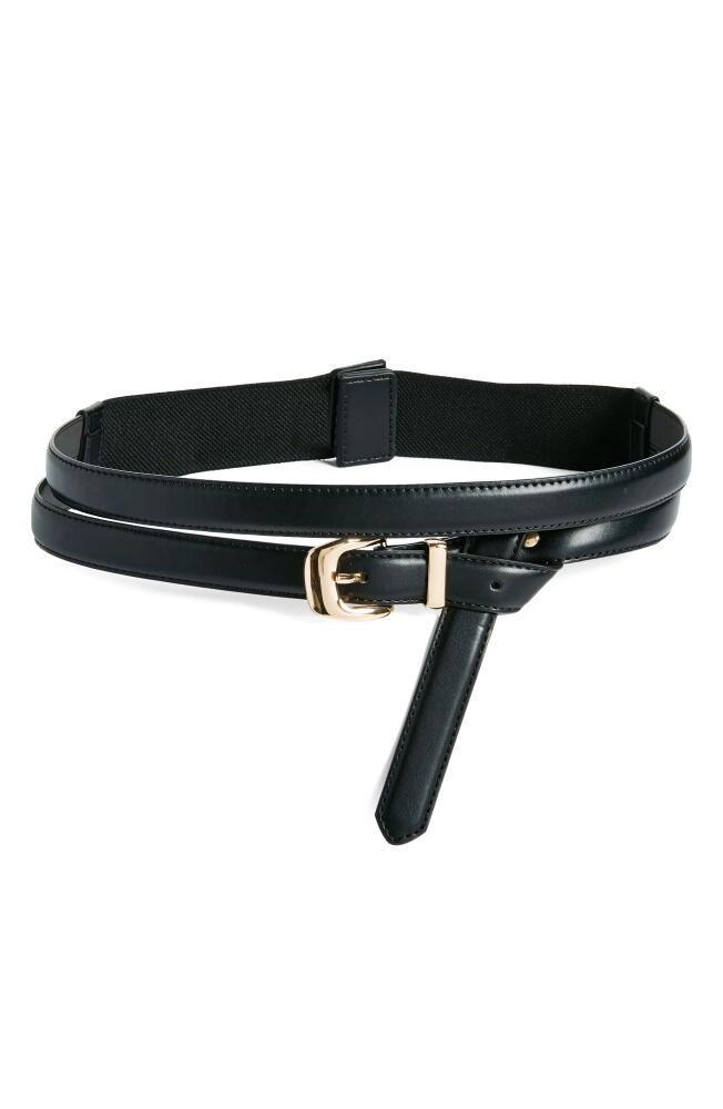 Nordstrom Cora Double Strap Faux Leather Belt in Black Cover