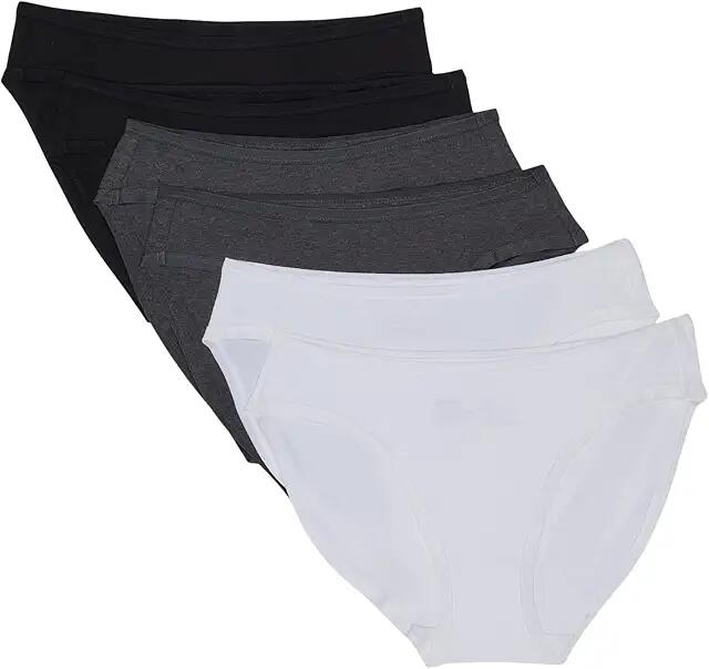 PACT Classic Fit Bikini 6-Pack (Charcoal Basics) Women's Underwear Cover