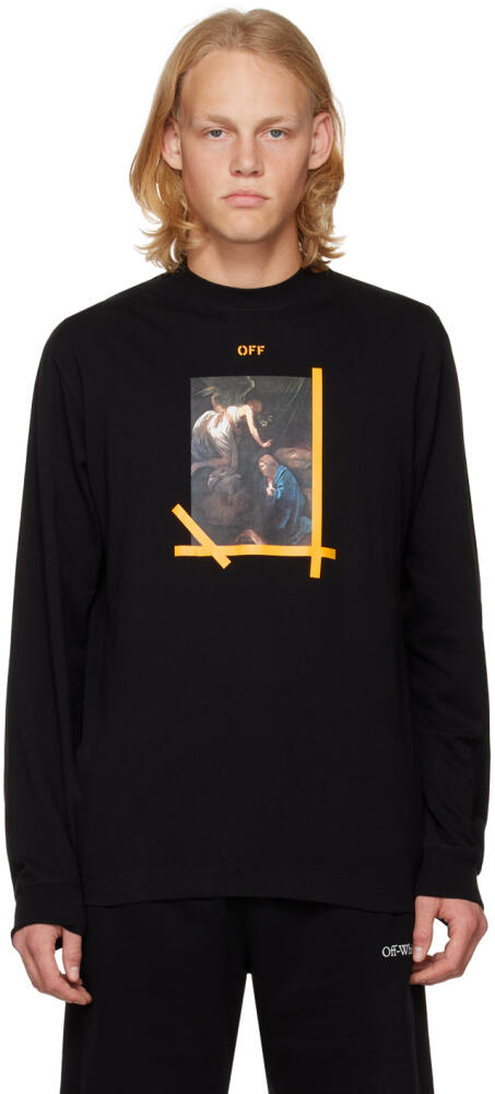 Off-White Black Printed Long Sleeve T-Shirt Cover