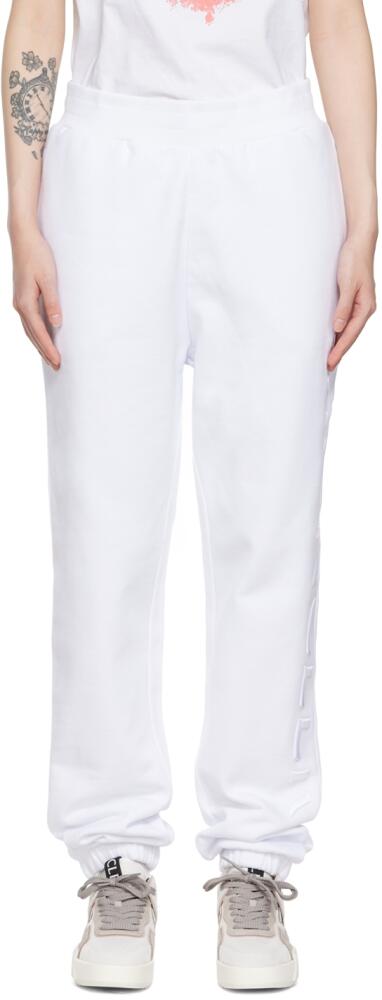 Moncler White Logo Lounge Pants Cover