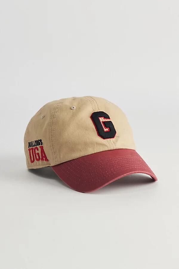 '47 Brand NCAA Georgia Bulldogs Ashford Clean Up Hat in Khaki Cover