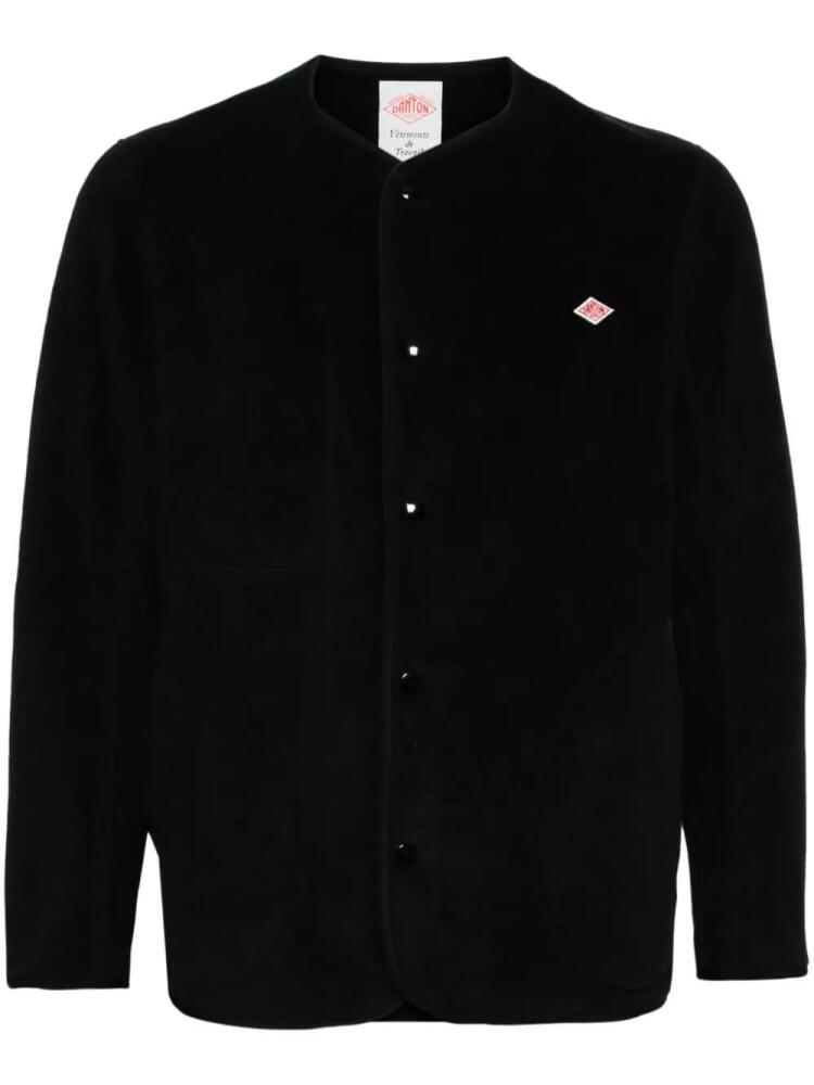 Danton logo-appliqué fleece jacket - Black Cover