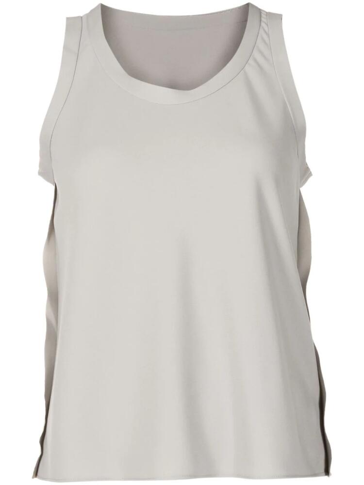 Uma | Raquel Davidowicz Stapler stretch-crepe tank top - Grey Cover