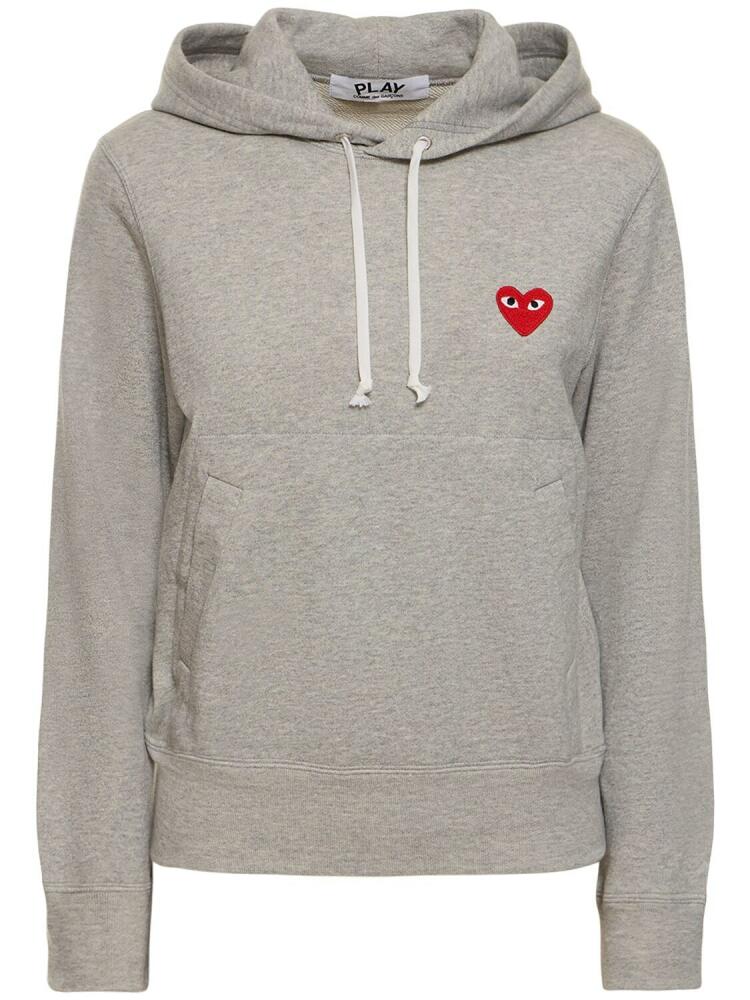 COMME DES GARÇONS PLAY Embroidered Red Heart Jersey Hoodie Cover