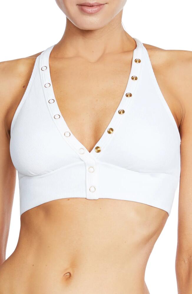 Robin Piccone Amy Halter Bikini Top in White Cover