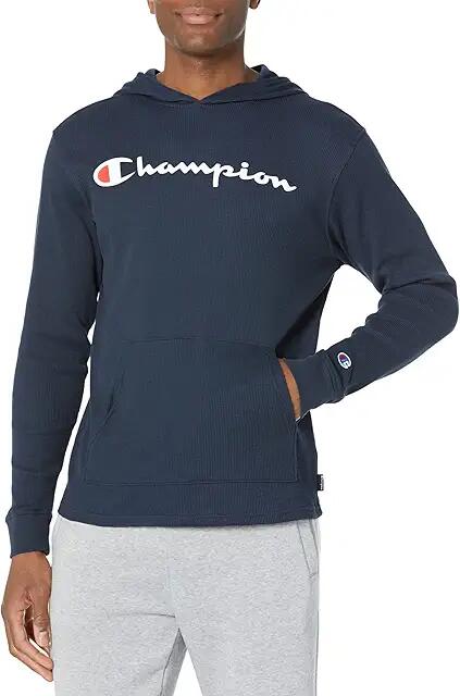 Champion Waffle Pullover Hoodie (Navy) Men's Clothing Cover