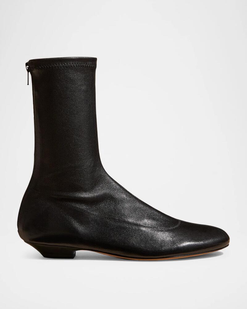 Khaite Apollo Leather Zip Ankle Boots Cover