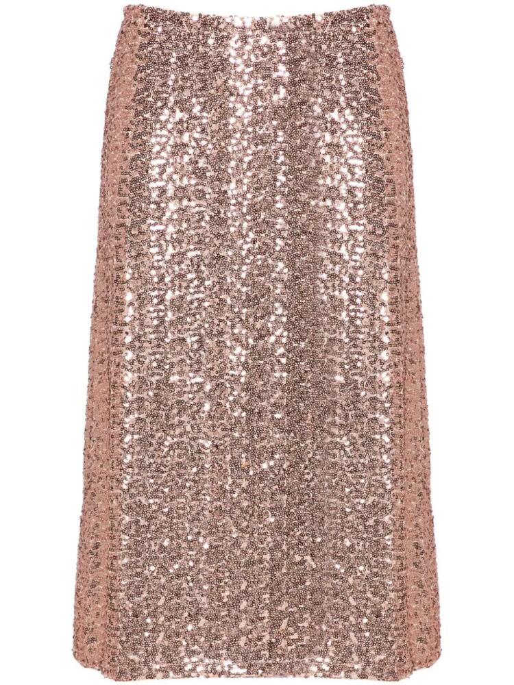 Baum Und Pferdgarten sequined low-rise midi skirt - Neutrals Cover