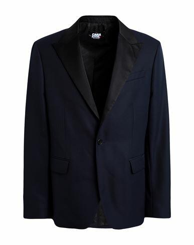 Karl Lagerfeld Cara Loves Karl Man Blazer Midnight blue Recycled polyester, Wool Cover