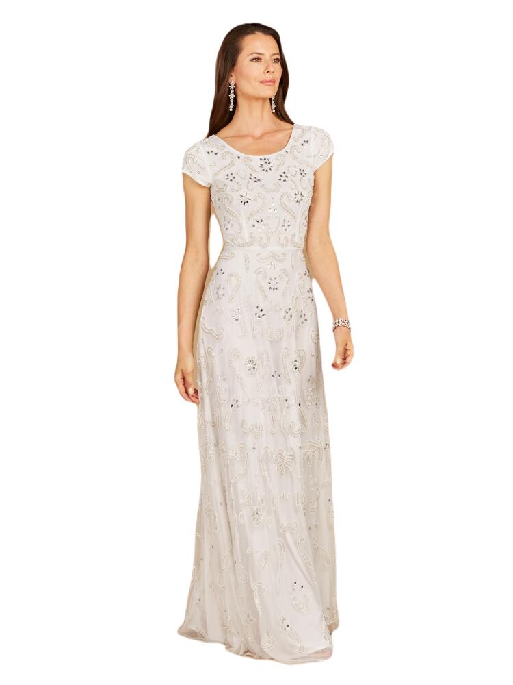 LARA New York Cap Sleeve Beaded Bridal Gown in Ivory Cover