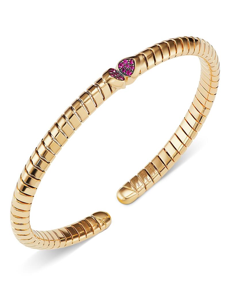 Marina B 18K Yellow Gold Trisolina Ruby Bangle Bracelet Cover