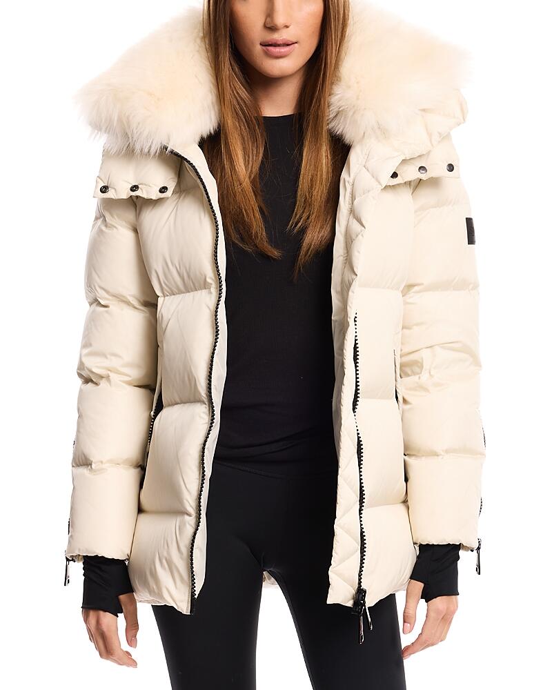 Sam. Scarlett Shearling Trim Puffer Coat Cover