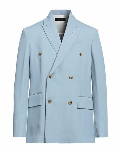 Amiri Man Blazer Pastel blue Viscose Cover