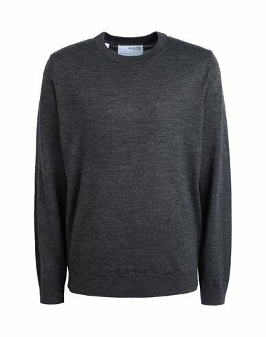 Selected Homme Man Sweater Lead Polyester, Merino Wool Cover