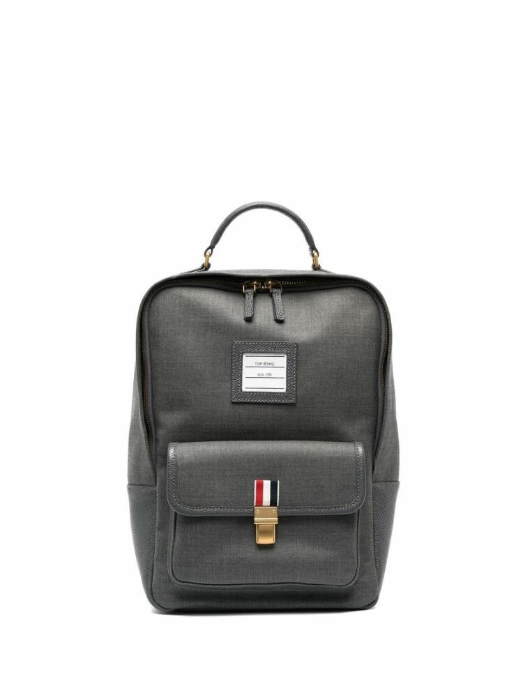 Thom Browne School twill backpack - Grey Cover