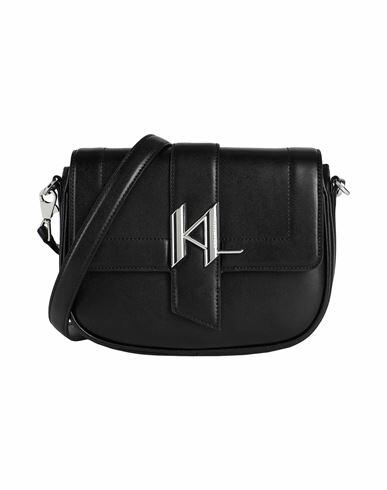 Karl Lagerfeld K/saddle Medium Woman Cross-body bag Black Bovine leather Cover