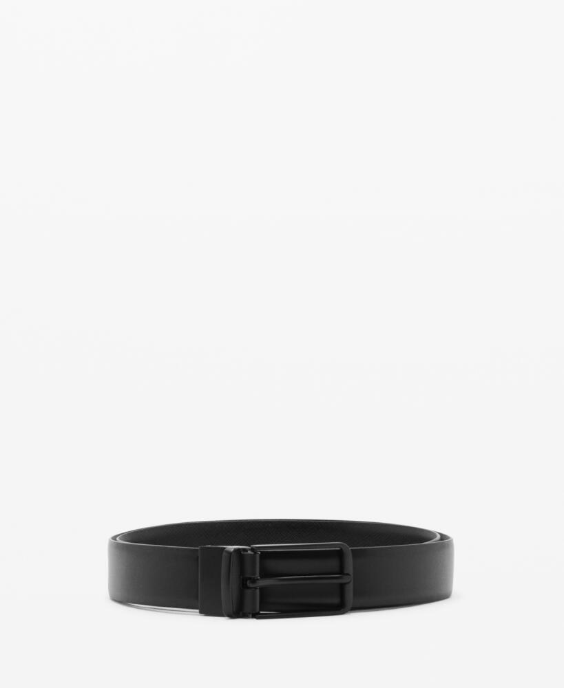 Mango Men's Leather Reversible Belt - Black Cover