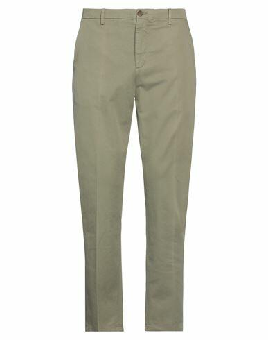 Seventy Sergio Tegon Man Pants Military green Cotton, Linen, Elastane Cover