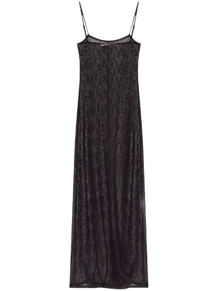 Gestuz semi-sheer long dress - Black Cover