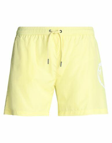 Trussardi Man Swim trunks Yellow Polyester Cover