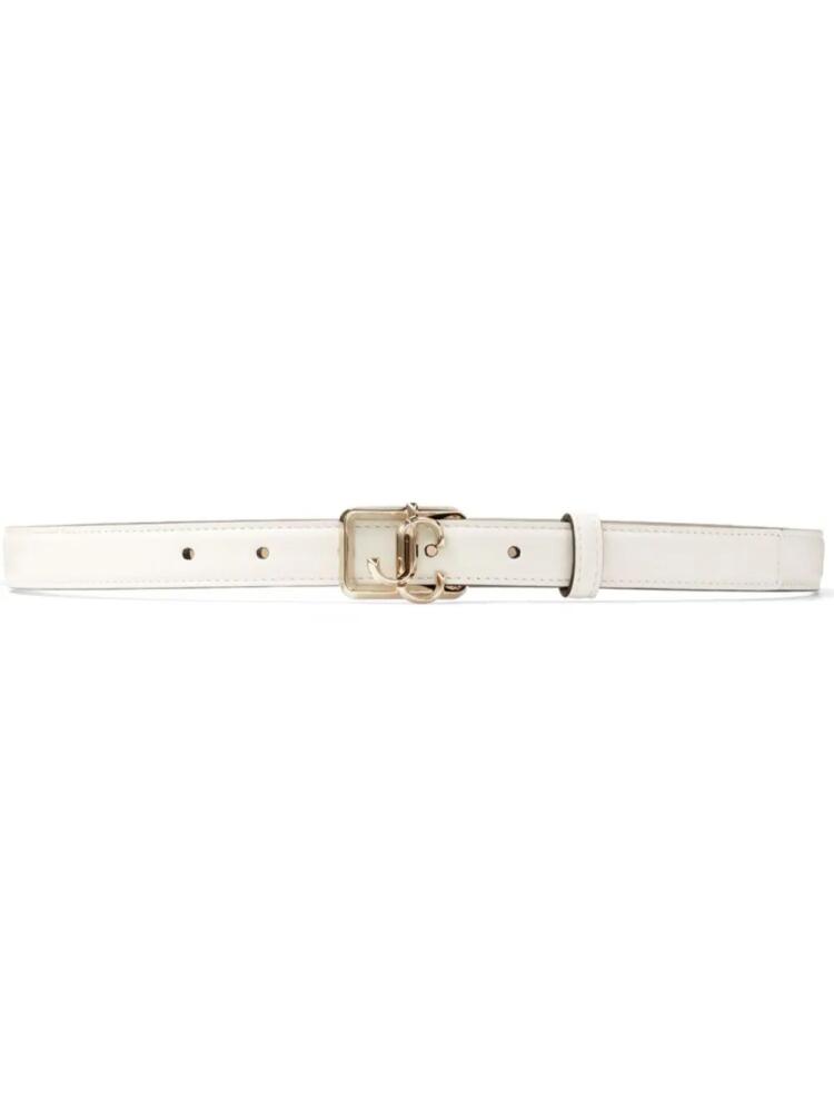 Jimmy Choo JC buckle leather belt - White Cover