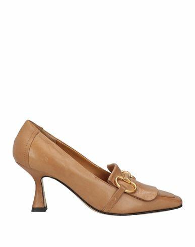 Pomme D'or Woman Loafers Camel Soft Leather Cover