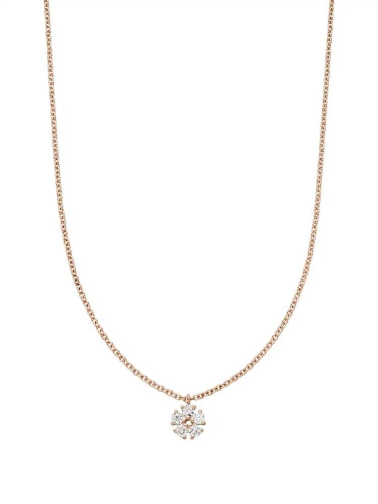 VEYNOU 14kt rose gold Lily diamond necklace - Pink Cover