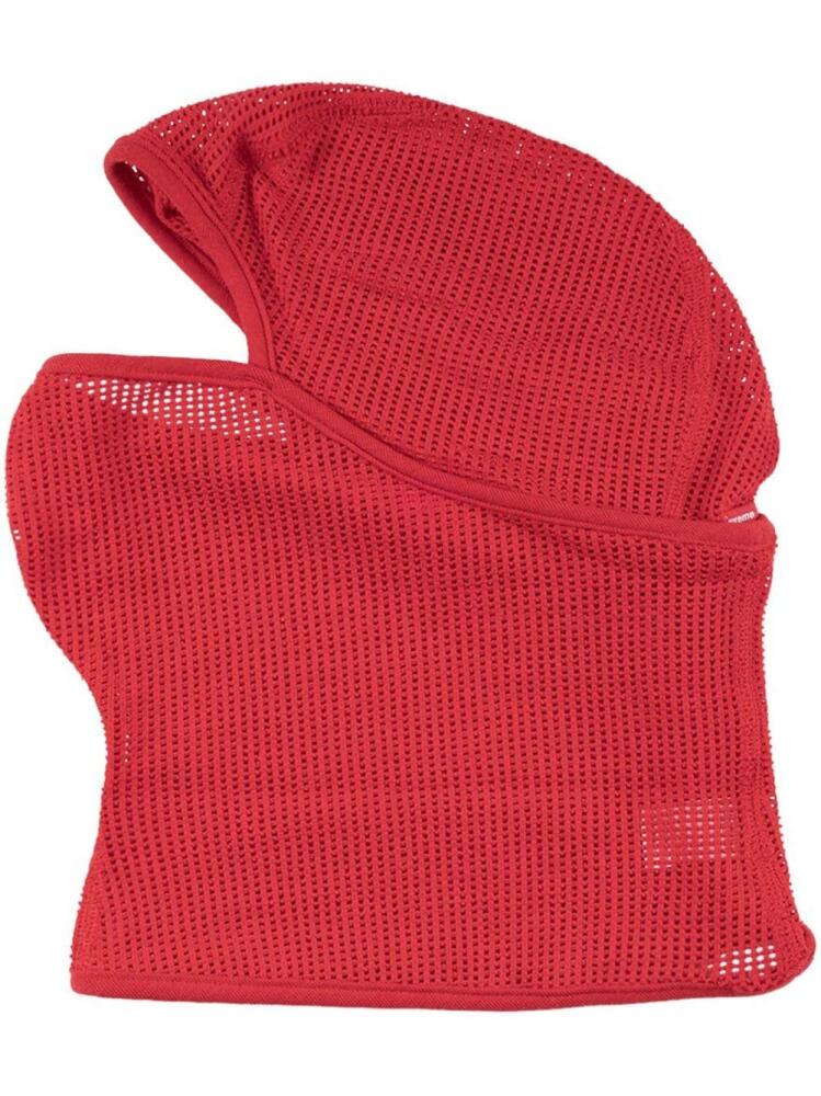 Supreme logo-print mesh balaclava - Red Cover