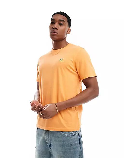 Threadbare lemon embroidery T-shirt in orange Cover