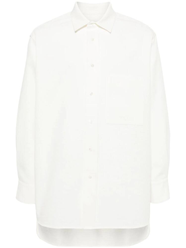 CROQUIS long-sleeve patch-pocket shirt - White Cover