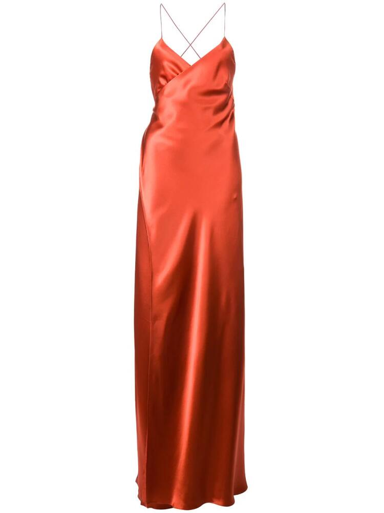 Michelle Mason Strappy wrap gown - Red Cover