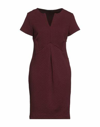 Massimo Rebecchi Woman Mini dress Burgundy Polyester, Elastane Cover