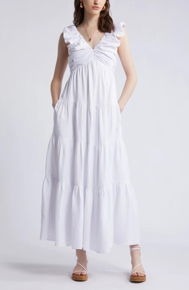 Nordstrom Ruffle Tiered Sundress in White Cover