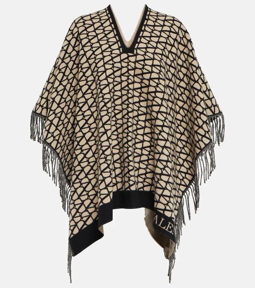 Valentino Toile Iconographe wool and cashmere poncho Cover