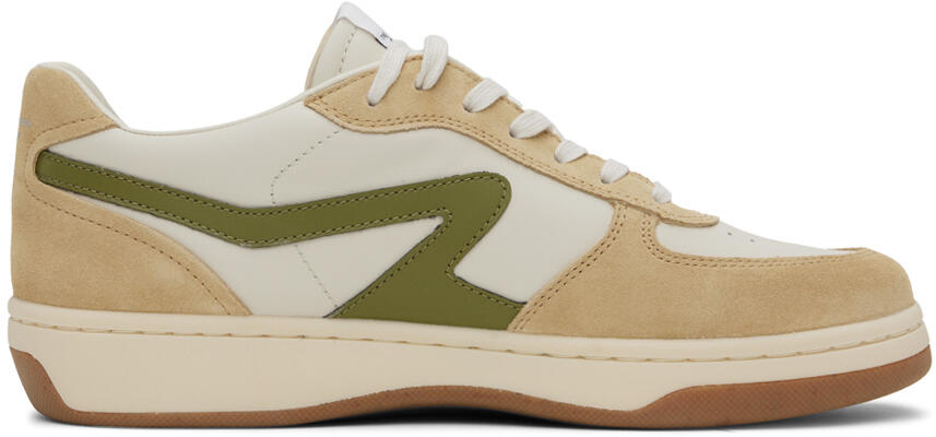 rag & bone Beige & White Retro Court Sneakers Cover