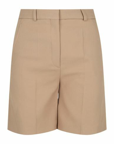 Stella Mccartney Beige Pleat-front Shorts Woman Shorts & Bermuda Shorts Beige Polyester Cover