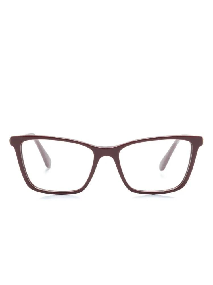 Swarovski SK2015 rectangle-frame glasses - Red Cover