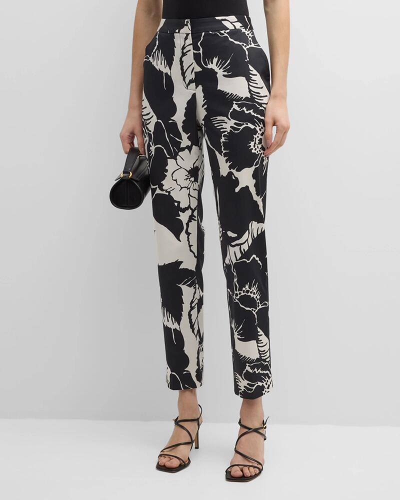 Natori Cote d'Azur Cropped Floral-Print Chino Pants Cover