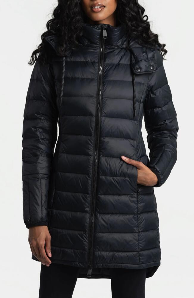 Lole Claudia Hooded Packable Down Jacket in Black Beauty Cover